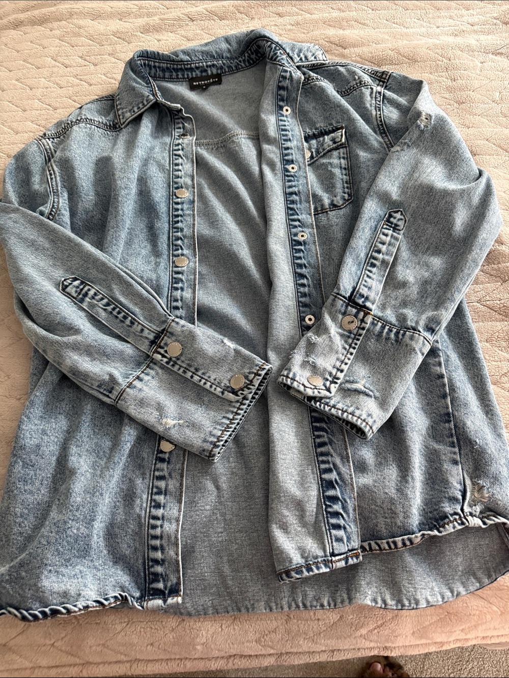 NWOT Retrofete Light Wash Denim Jacket/shirt - Women